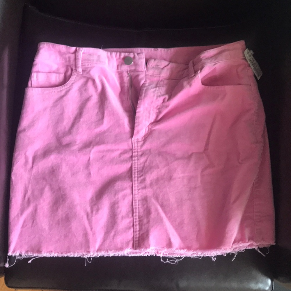 Skirt (pink, corduroy)